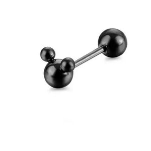 ♥️Black Mickey Mouse Inspired Barbell Earring